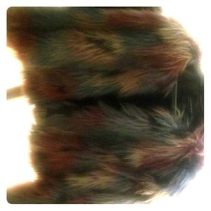 Waiste Length Faux Fur Coat